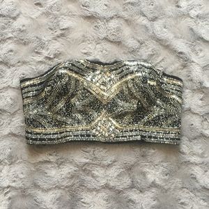 Urban Outfitters Kimchi Blue XS beaded crop top